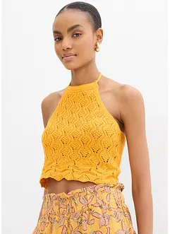 Halterneck-topp i strikket materiale, bonprix