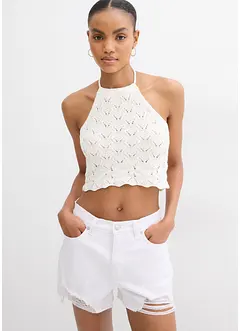 Halterneck-topp i strikket materiale, bonprix