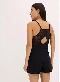Shorty-pyjamas med blonde i ryggen, bonprix