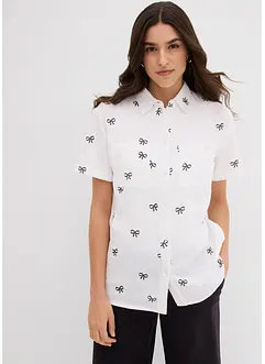 Kortermet bluse av musselin, bonprix