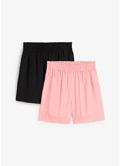 Slip on-shorts av myk viskose (2-pack), bonprix