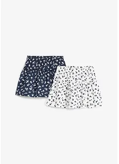 Jerseyskjørt i 100% økologisk bomull (2-pack), bonprix