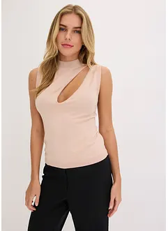 Strikket topp med cut-out, bonprix