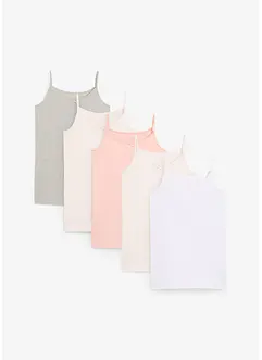 Singlet med myk bomull (5-pack), bonprix
