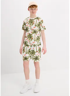 T-skjorte i piké og shorts i økologisk bomull (2-delt sett), bonprix