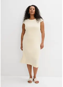 Midikjole i strikket look, bonprix