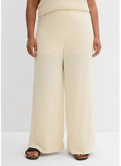 Vid bukse i strikket look, bonprix
