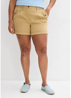 Shorts i twill med høy midje, bonprix