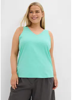 Singlet i 100% økologisk bomull (2-pack), bonprix