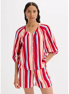 Bluse i strukturert viskose, bonprix