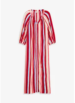 Stripemønstret kaftankjole av strukturert viskose, bonprix