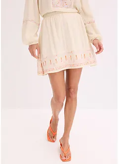 Miniskjørt med broderi, bonprix