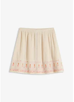 Miniskjørt med broderi, bonprix
