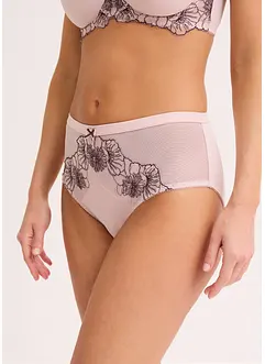 Truse med høy midje og delikat broderi, bonprix