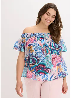 Carmenbluse av lett viskosemiks, bonprix