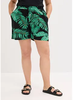 Shorts med print av lett viskose, bonprix