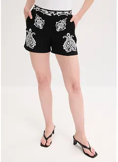 Shorts med broderi, av myk viskosemiks, bonprix