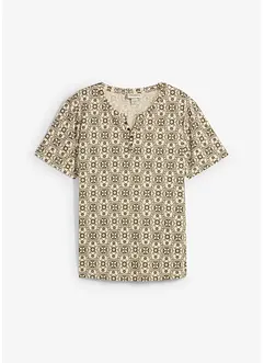 Henley T-skjorte i 100% økologisk bomull, bonprix
