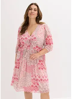 Mesh-tunikakjole med print, bonprix