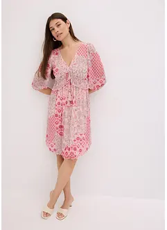 Mesh-tunikakjole med print, bonprix