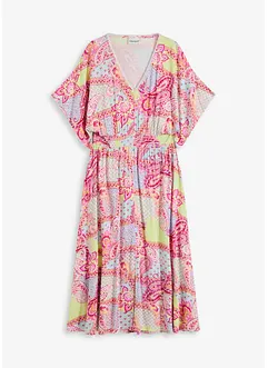 Jerseykjole med blonde av myk viskosemiks, bonprix