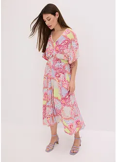 Jerseykjole med blonde av myk viskosemiks, bonprix