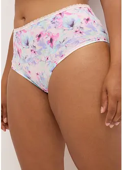 Truse med økologisk bomull og høy midje (4-pack), bonprix
