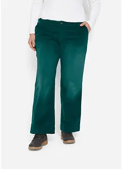 Kordfløyelsbukse med stretch, Wide, bonprix