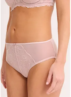 Truse med høy midje og forseggjorte blonder, bonprix