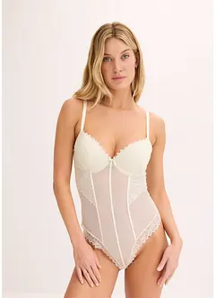 Stringbody med elastiske blonder, bonprix
