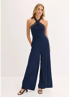Jersey jumpsuit med laser-cut outs, bonprix
