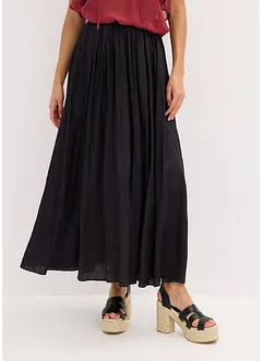 Crinkle maxiskjørt i strukturmateriale, bonprix