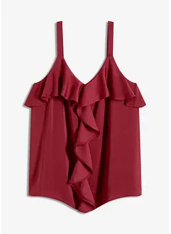 Stroppetopp i glinsende sateng, bonprix