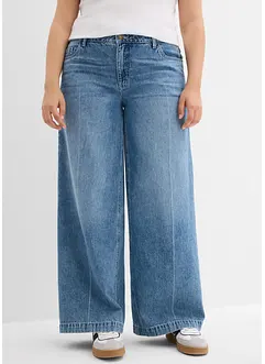 Wide Leg-jeans Mid Waist, Low Stretch Full Length, bonprix