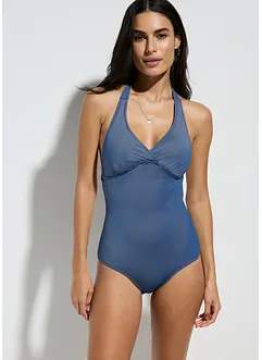 Halterneck-badedrakt i jeans look, bonprix