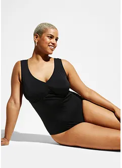Shape-badedrakt, sterkt formende, med V-hals, bonprix
