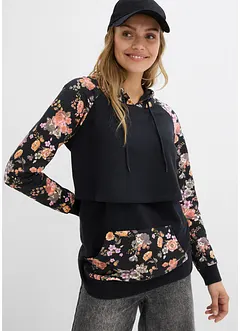Myk 2-i-1-mamma-/ammesweatshirt med hette, bonprix