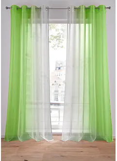 Gardin med resirkulert polyester og fargegradering (2-pack), bonprix