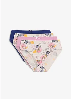 Høy truse med økologisk bomull (4-pack), bonprix