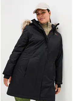 Varm kåpe med mange funksjoner og fuskepels, bonprix