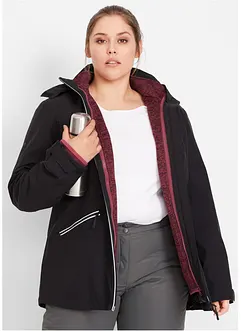 Outdoor-funkjsonsjakke, 3-i-1, med strikket fleece innvendig, bonprix