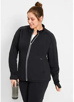 Termo-treningsjakke med reflekterende trykk, bonprix
