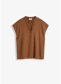 Kortermet bluse i lett linmiks, bonprix