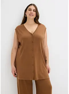 Lang finstrikket vest, bonprix