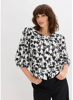 Kortermet bluse i strukturmateriale, bonprix