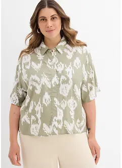Viskosebluse med folklore trykk, bonprix