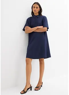 Kjole med krage i 100% bomull, bonprix