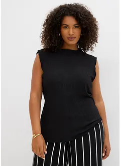 Crinkle topp i strukturmateriale, bonprix