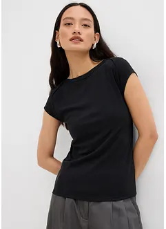 Ribbet topp i myk modalmiks, bonprix