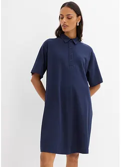 Kjole med krage i 100% bomull, bonprix